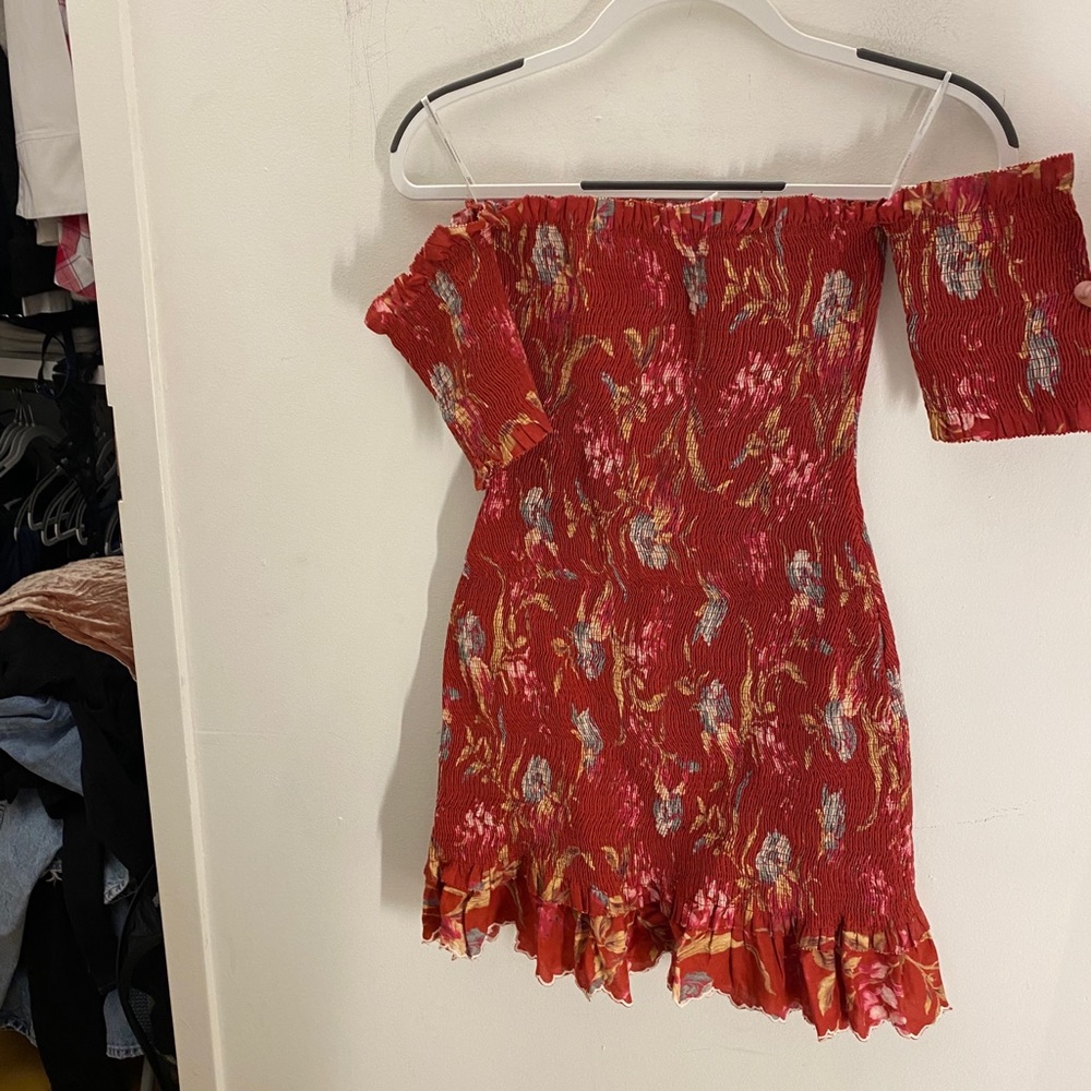 Corsair Smocked Off-The-Shoulder Floral Dress